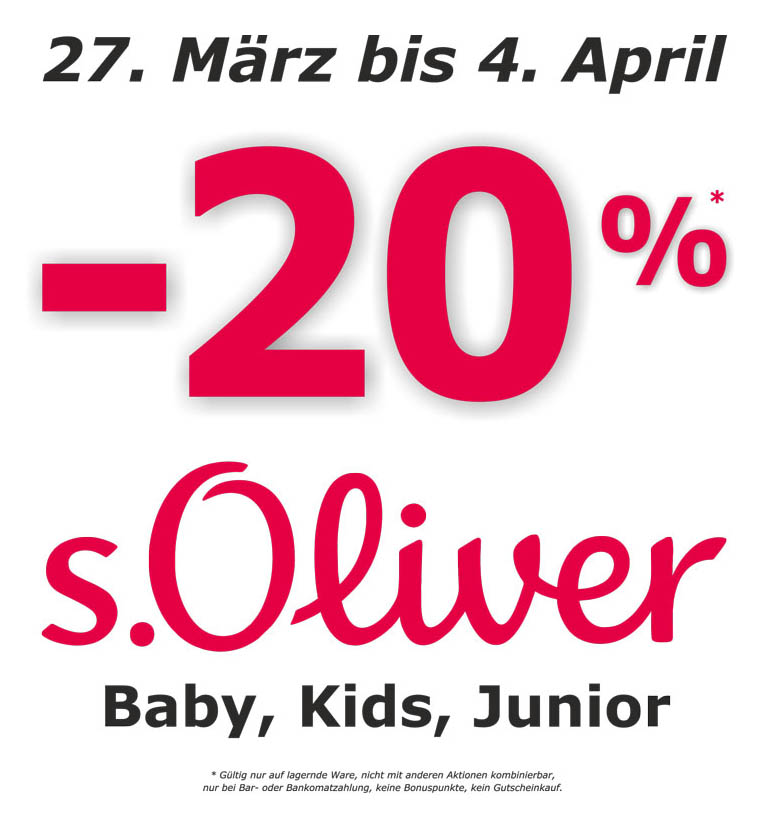 -20% ab dem Kauf von zwei s.Oliver Teilen beim Schrahböck 