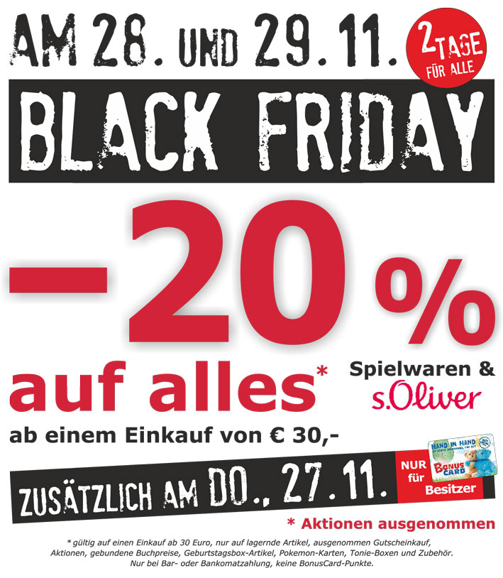 BLACK FRIDAY-Aktion beim Schrahböck 