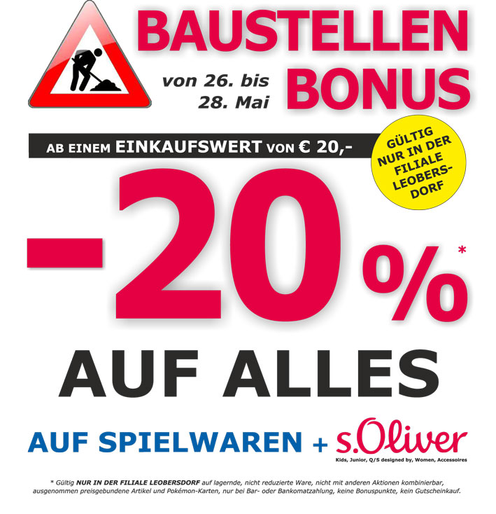 Baustellenbonus in Leobersdorf beim Schrahböck